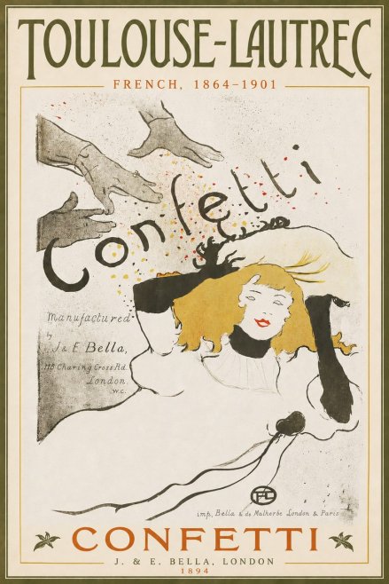 Toulouse-Lautrec Confetti No3 - Affiche