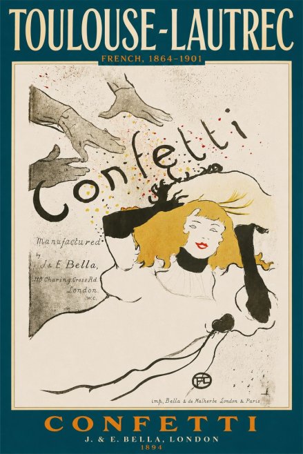 Toulouse-Lautrec Confetti No4 - Affiche
