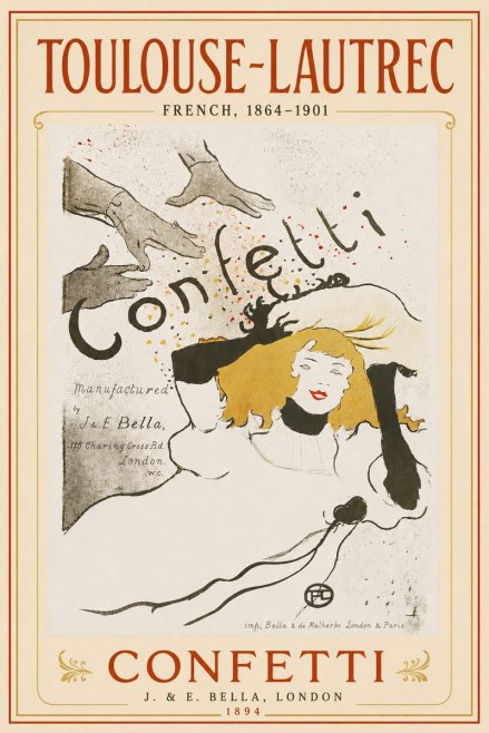Toulouse-Lautrec Confetti No5 - Affiche