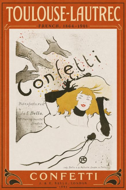 Toulouse-Lautrec Confetti No6 - Affiche