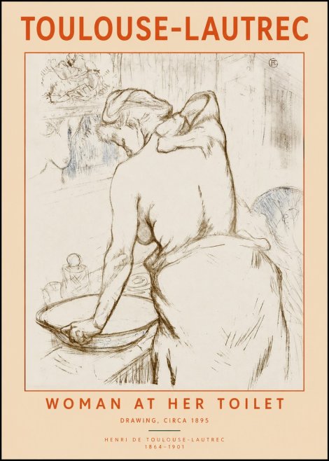 Toulouse-Lautrec Woman at Her Toilet No2 - Affiche
