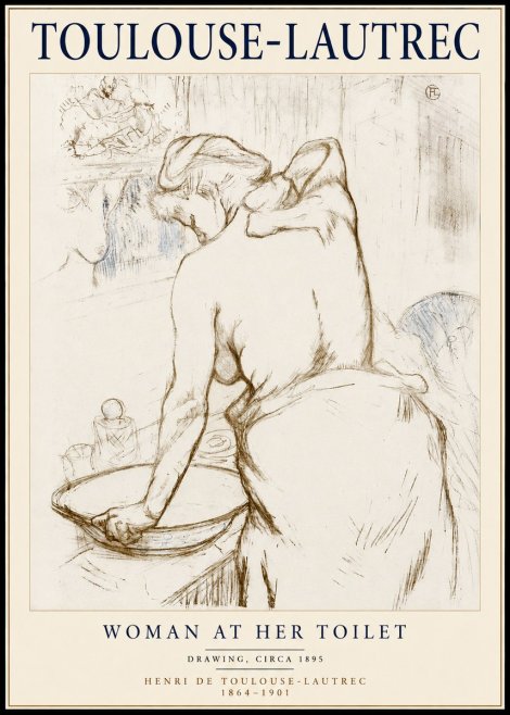 Toulouse-Lautrec Woman at Her Toilet No4 - Affiche