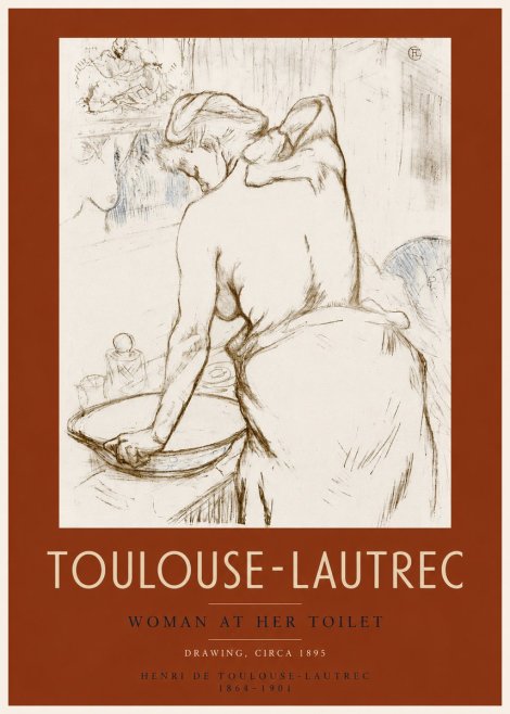 Toulouse-Lautrec Woman at Her Toilet No5 - Affiche