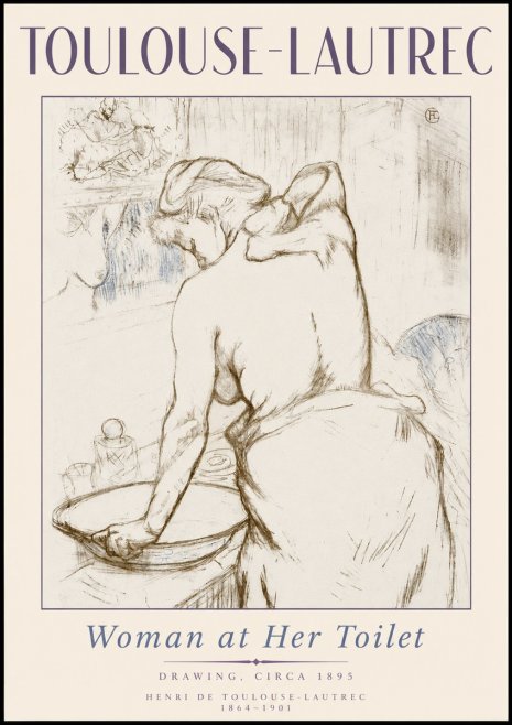 Toulouse-Lautrec Woman at Her Toilet No6 - Affiche