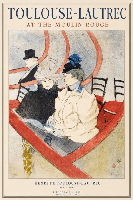 Toulouse-Lautrec At the Moulin Rouge No1 - Affiche