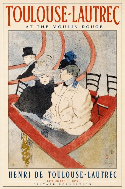 Toulouse-Lautrec At the Moulin Rouge No2 - Affiche