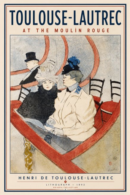 Toulouse-Lautrec At the Moulin Rouge No3 - Affiche