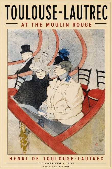 Toulouse-Lautrec At the Moulin Rouge No4 - Affiche