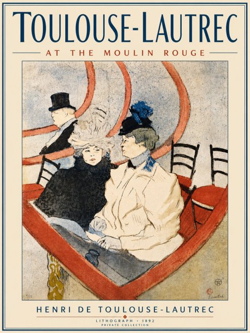 Toulouse-Lautrec At the Moulin Rouge XVI No6 - Affiche