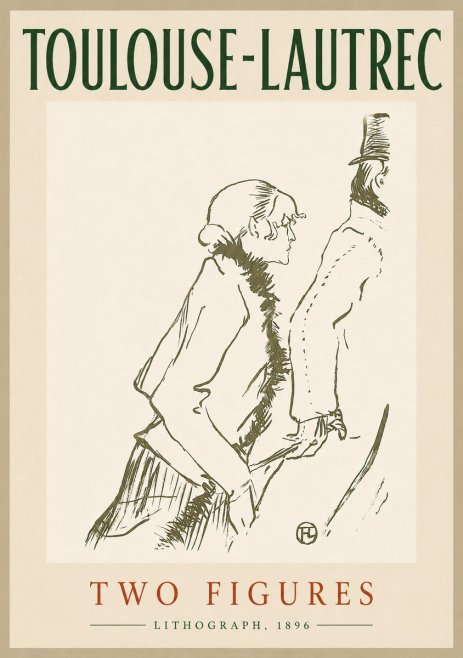 Toulouse-Lautrec Two Figures No4 - Affiche