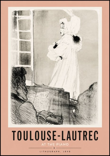 Toulouse-Lautrec At the Piano No5 - Affiche