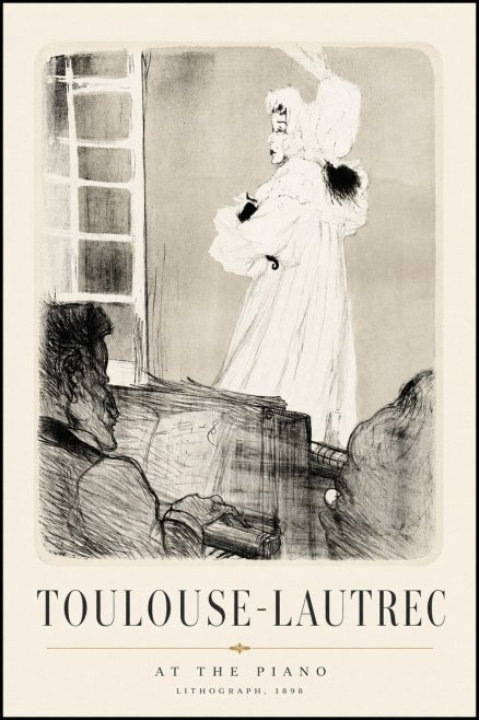 Toulouse-Lautrec At the Piano No6 - Affiche