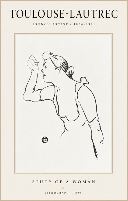 Toulouse-Lautrec Study of a Woman No1 - Affiche
