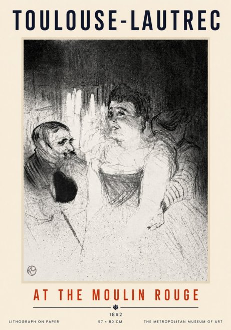 Toulouse-Lautrec At the Moulin Rouge XVII No3 - Affiche