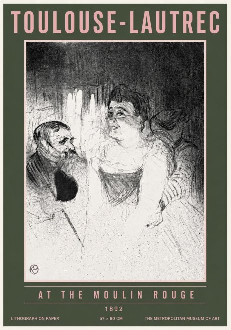 Toulouse-Lautrec At the Moulin Rouge XVII No4 - Affiche