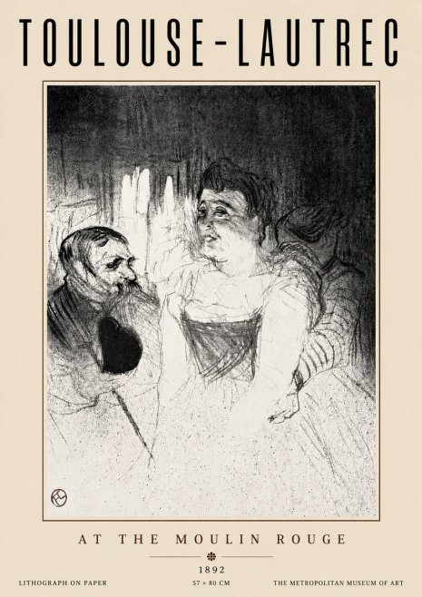 Toulouse-Lautrec At the Moulin Rouge No5 - Affiche