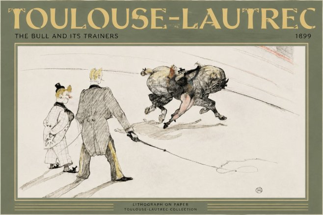 Toulouse-Lautrec The Bull and Its Trainers No2 - Affiche