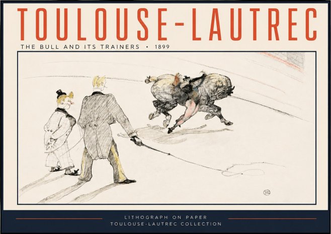 Toulouse-Lautrec The Bull and Its Trainers No3 - Affiche