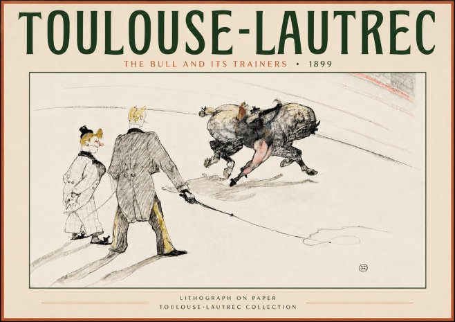 Toulouse-Lautrec The Bull and Its Trainers No4 - Affiche