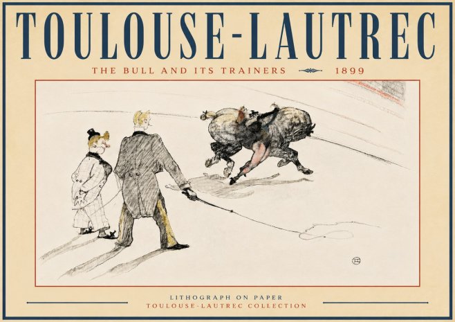 Toulouse-Lautrec The Bull and Its Trainers No6 - Affiche