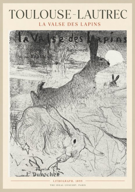 Toulouse-Lautrec La Valse Des Lapins No1 - Affiche