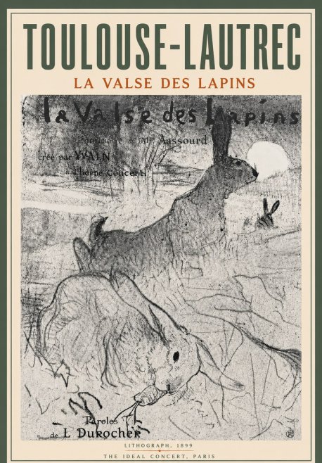 Toulouse-Lautrec La Valse Des Lapins No6 - Affiche