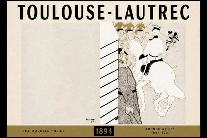 Toulouse-Lautrec The Mounted Police No2 - Affiche