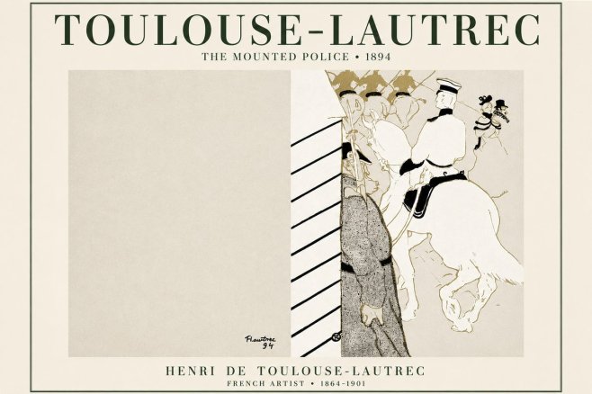 Toulouse-Lautrec The Mounted Police No3 - Affiche