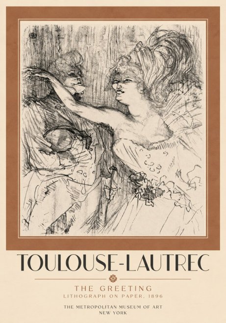 Toulouse-Lautrec The Greeting No3 - Affiche