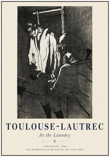 Toulouse-Lautrec At the Laundry No1 - Affiche