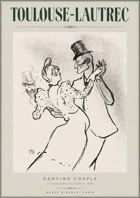 Toulouse-Lautrec Dancing Couple No2 - Affiche