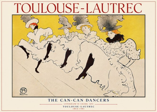 Toulouse-Lautrec The Can-can Dancers No3 - Affiche