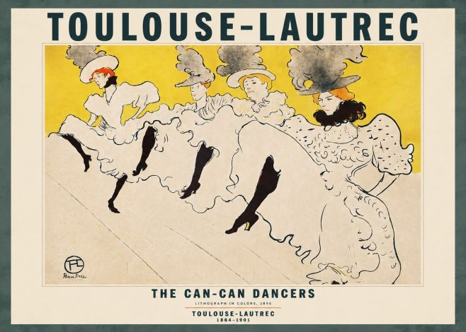 Toulouse-Lautrec The Can-can Dancers No4 - Affiche