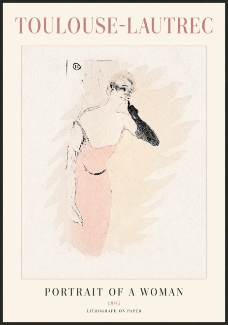 Toulouse-Lautrec Portrait of a Woman No1 - Affiche