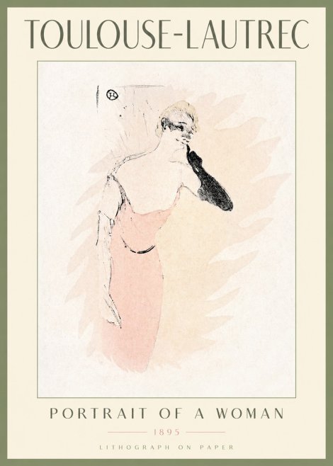 Toulouse-Lautrec Portrait of a Woman No2 - Affiche