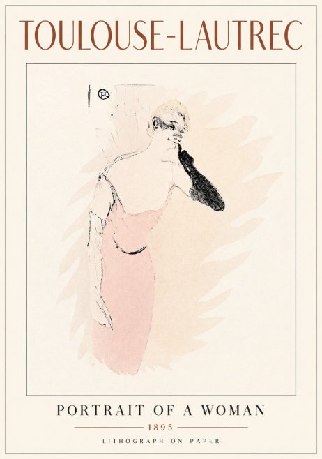 Toulouse-Lautrec Portrait of a Woman No3 - Affiche