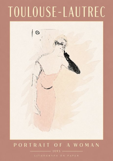Toulouse-Lautrec Portrait of a Woman IV No4 - Affiche