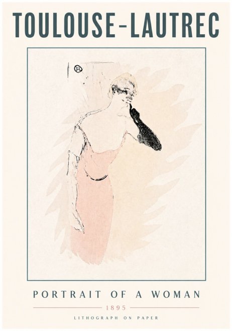 Toulouse-Lautrec Portrait of a Woman No5 - Affiche