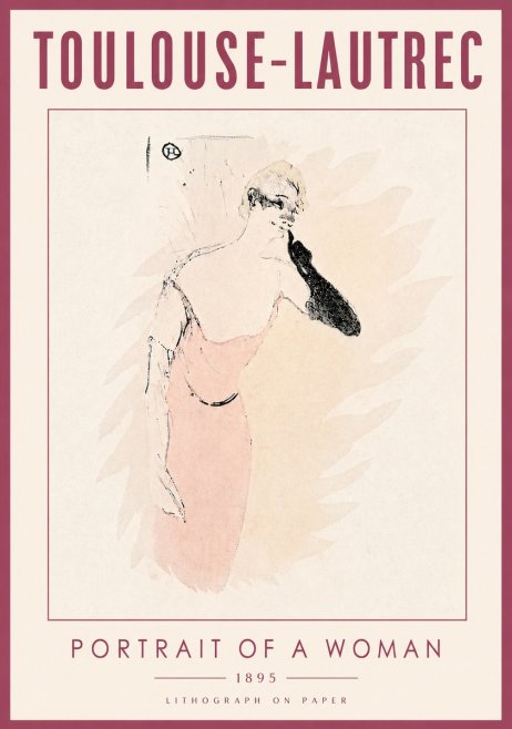 Toulouse-Lautrec Portrait of a Woman No6 - Affiche