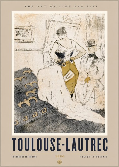 Toulouse-Lautrec In Front of the Mirror No2 - Affiche