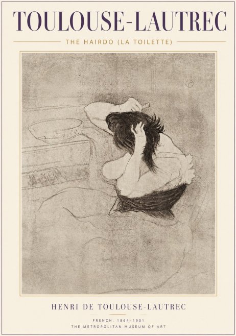 Toulouse-Lautrec The Hairdo (La Toilette) No4 - Affiche