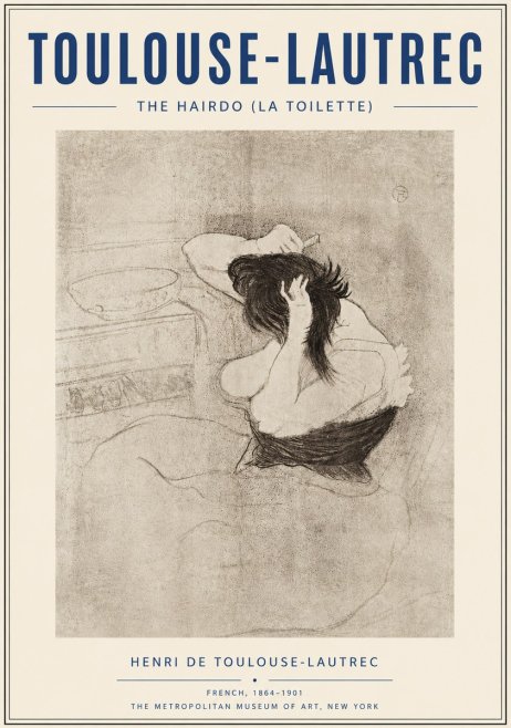 Toulouse-Lautrec The Hairdo (La Toilette) No6 - Affiche