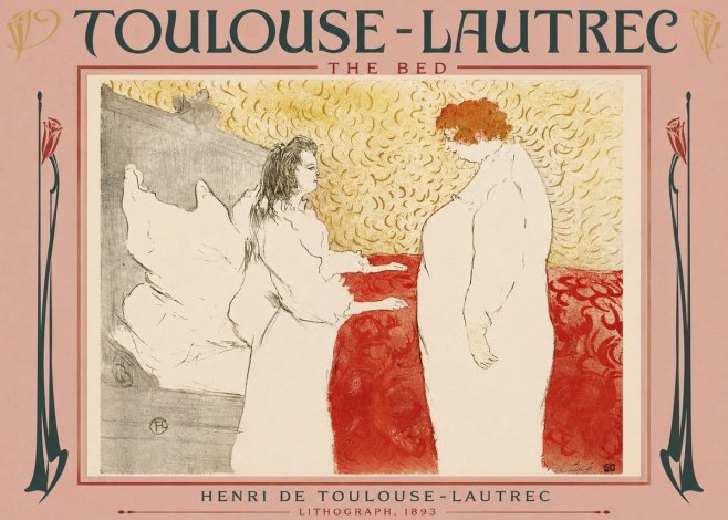 Toulouse-Lautrec The Bed No3 - Affiche