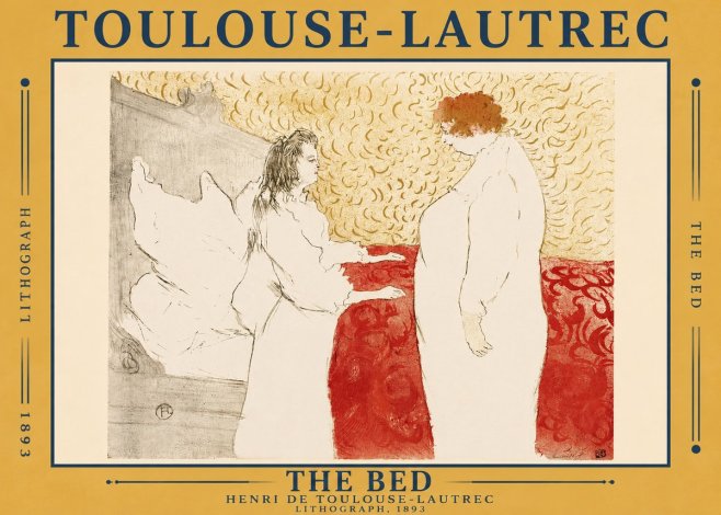Toulouse-Lautrec The Bed No4 - Affiche