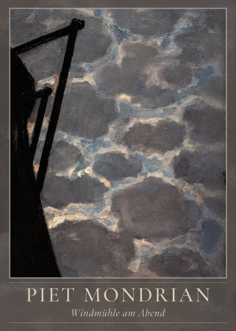 Piet Mondrian Windmühle Am Abend I No4 - Affiche