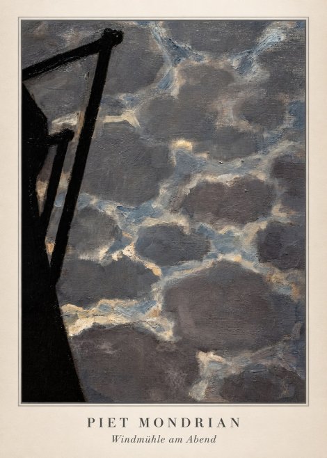 Piet Mondrian Windmühle Am Abend I No6 - Affiche