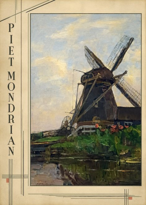 Piet Mondrian Windmill by the Water I No2 - Affiche