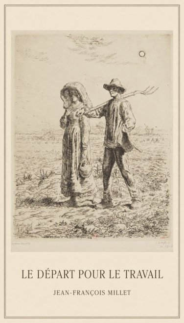 Jean-François Millet Le Départ Pour Le Travail II No1 - Affiche