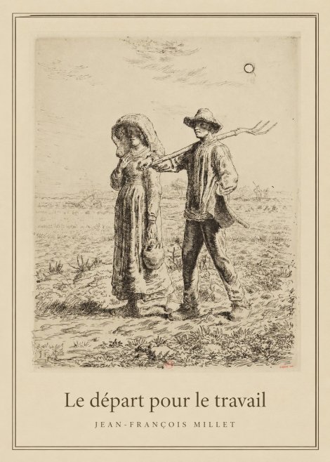 Jean-François Millet Le Départ Pour Le Travail II No4 - Affiche