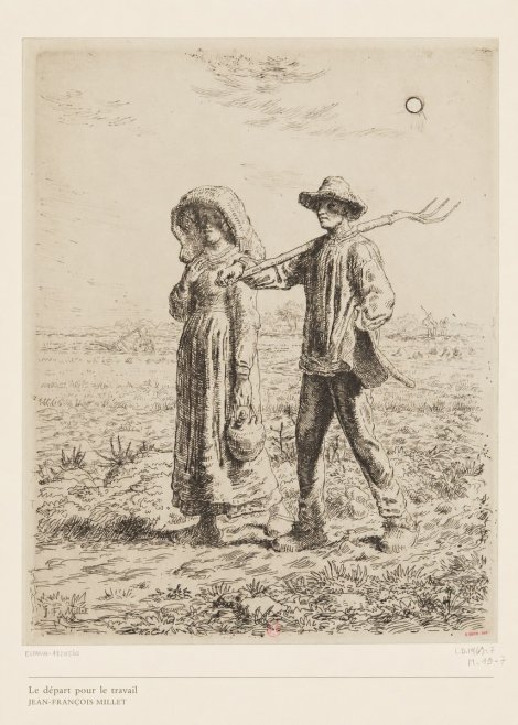 Jean-François Millet Le Départ Pour Le Travail II No6 - Affiche